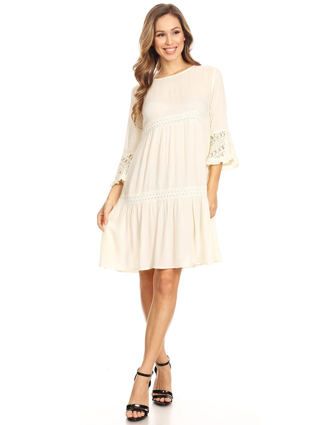 Vestido de encaje ligero y bohemio