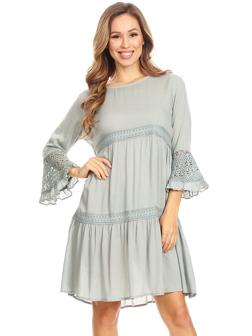 Vestido de encaje ligero y bohemio