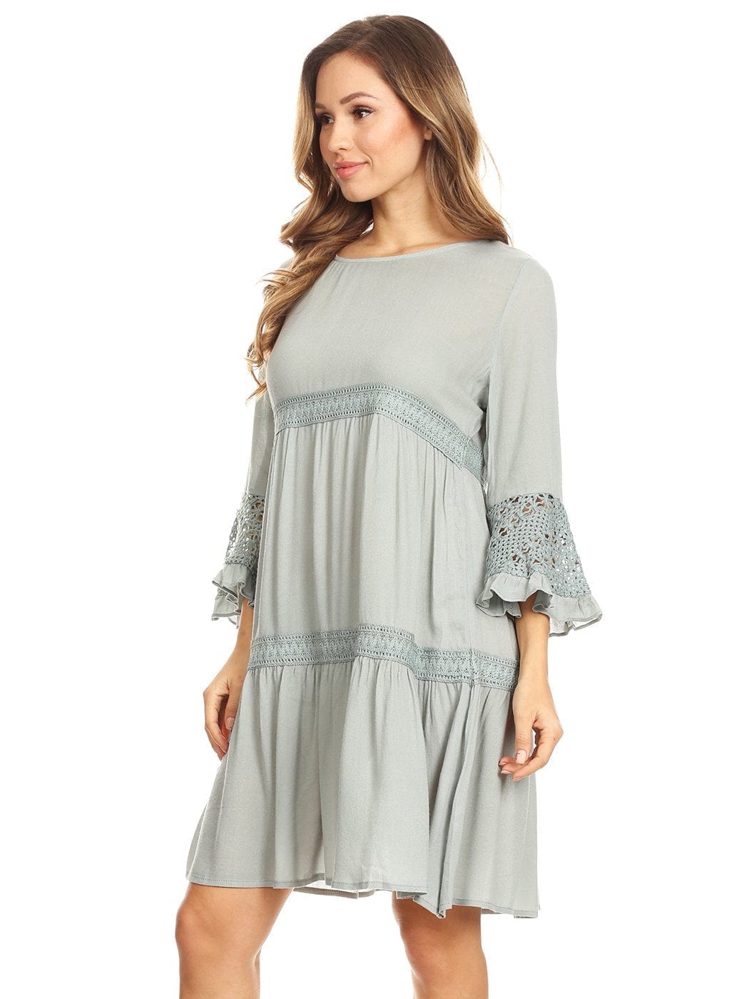 Vestido de encaje ligero y bohemio