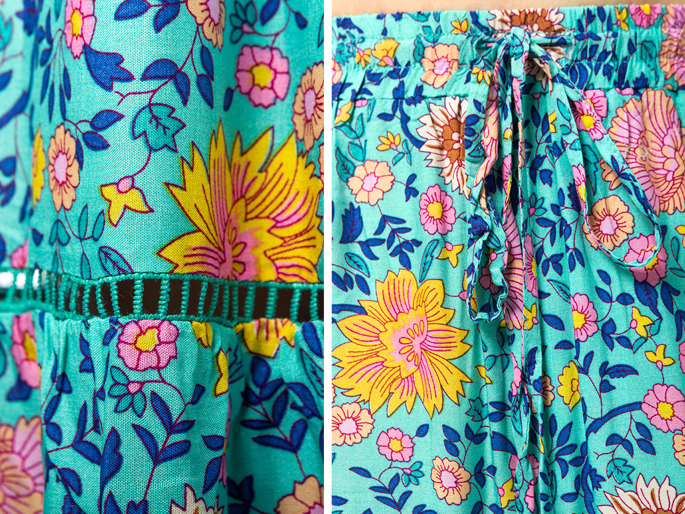 Sunflower Print Midi Maxi Skirt