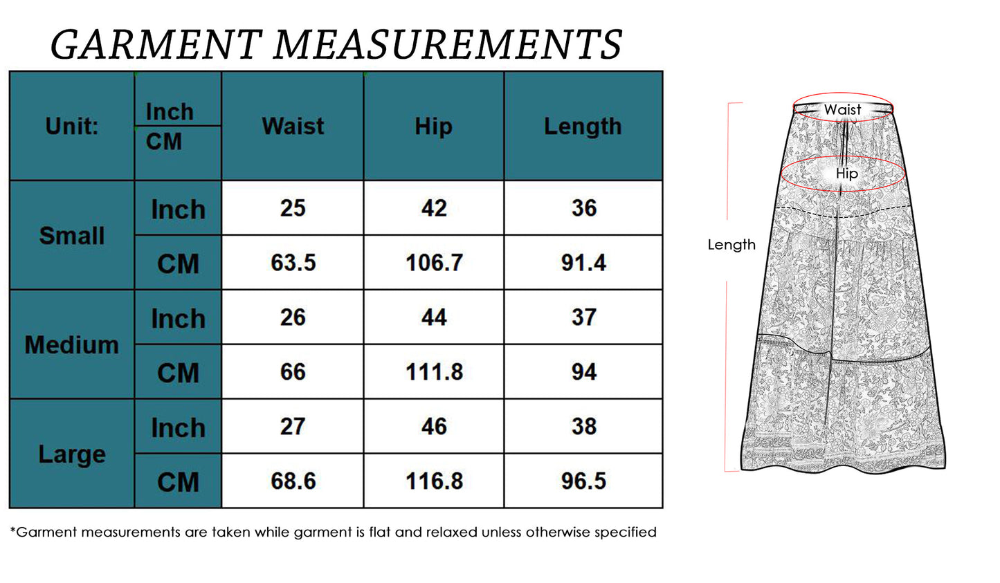 Sunflower Print Midi Maxi Skirt