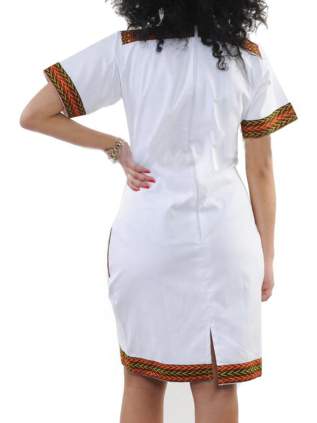 Minivestido de manga corta con estampado tribal dashiki