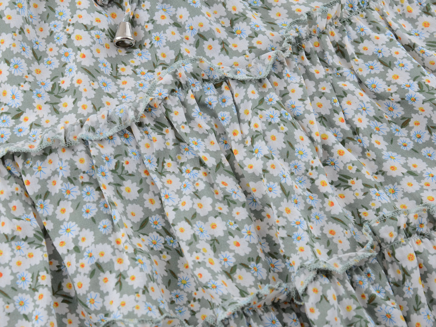 Minifalda con volantes y cordón ajustable con cintura elástica y estampado floral estilo bohemio de verano