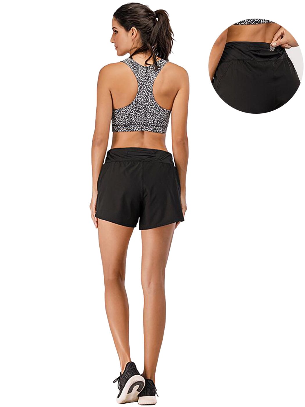 Pantalones cortos para correr, yoga, gimnasio, atletismo, con bolsillos y cordón