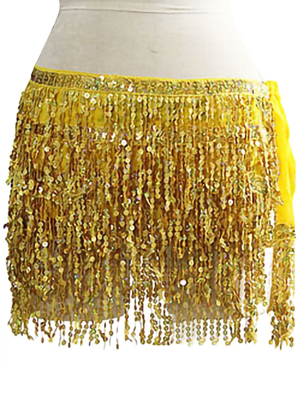 Fringe Tassel Sequin Tie Up Wrap Skirt Hip Scarf Cover Up