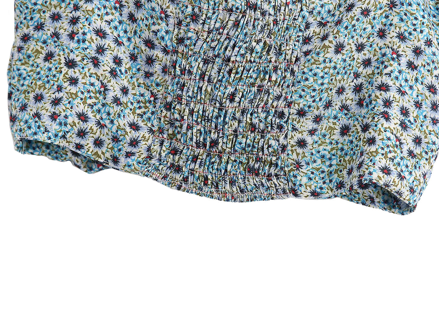 Top de bikini playero con tirantes finos y estampado floral