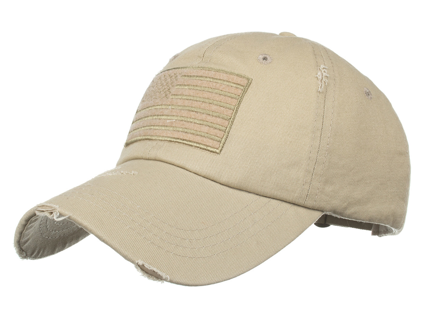 Gorra unisex con bandera estadounidense de Anna-Kaci | Gorra de béisbol desgastada con parche de bandera de EE. UU.