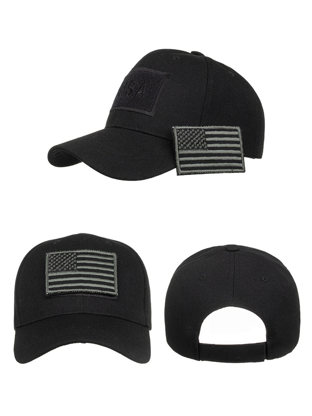 Gorra unisex con bandera estadounidense de Anna-Kaci | Gorra de béisbol desgastada con parche de bandera de EE. UU.