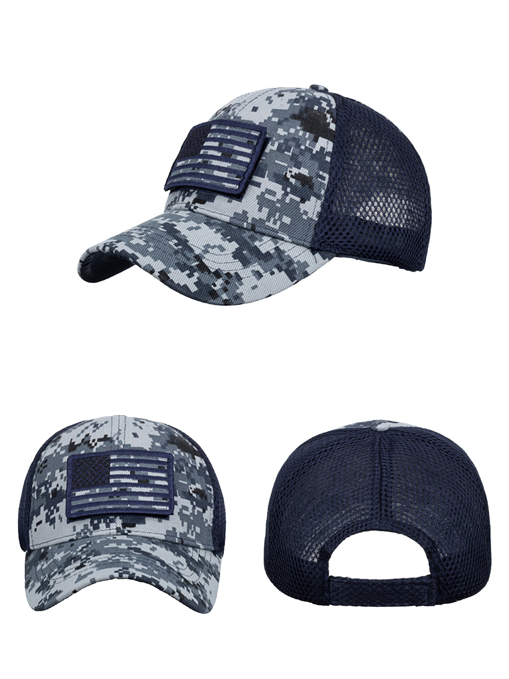 Gorra unisex con bandera estadounidense de Anna-Kaci | Gorra de béisbol desgastada con parche de bandera de EE. UU.