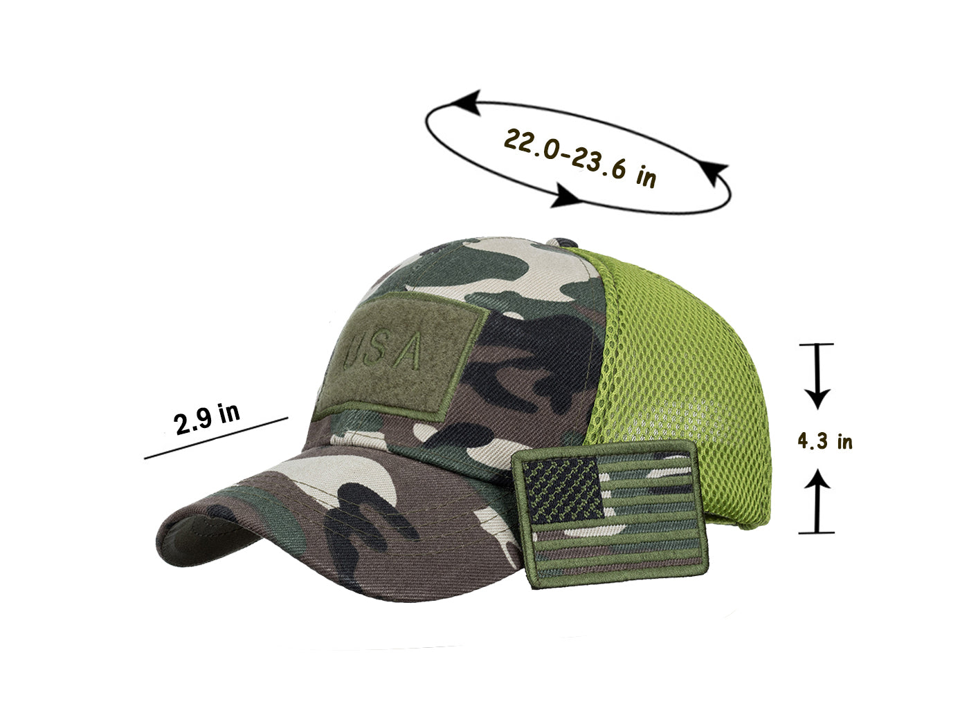 Gorra unisex con bandera estadounidense de Anna-Kaci | Gorra de béisbol desgastada con parche de bandera de EE. UU.