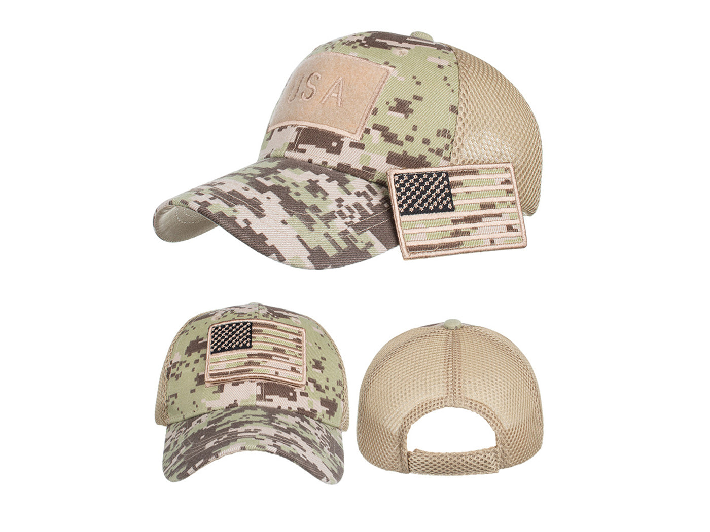 Gorra unisex con bandera estadounidense de Anna-Kaci | Gorra de béisbol desgastada con parche de bandera de EE. UU.
