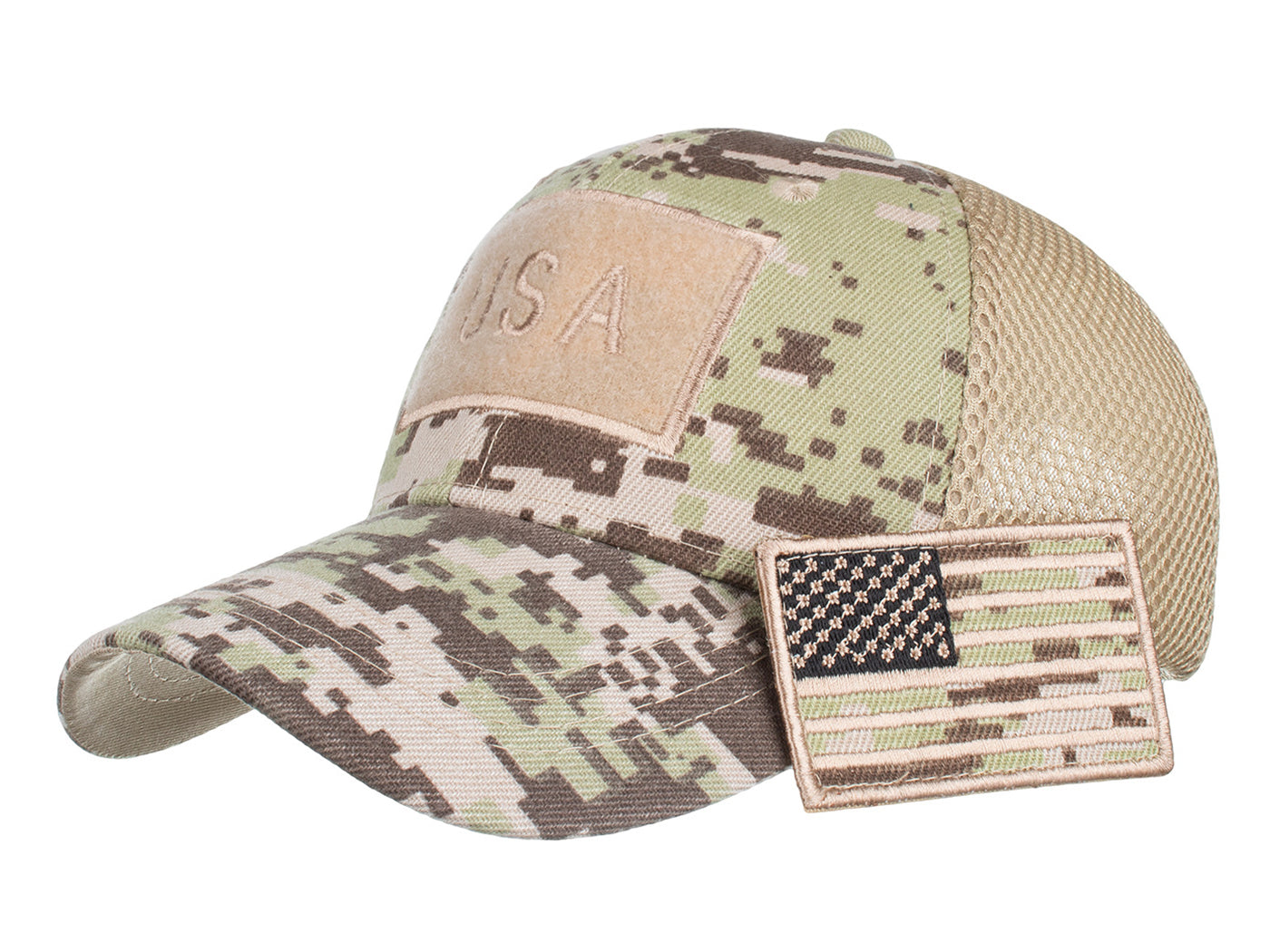 Gorra unisex con bandera estadounidense de Anna-Kaci | Gorra de béisbol desgastada con parche de bandera de EE. UU.