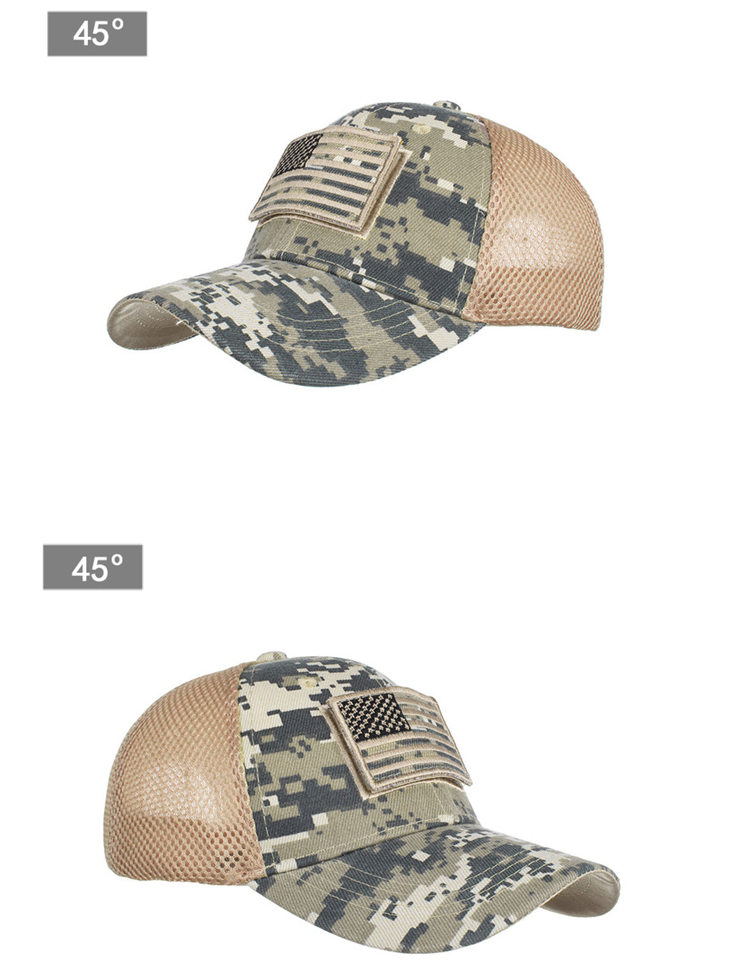 Gorra unisex con bandera estadounidense de Anna-Kaci | Gorra de béisbol desgastada con parche de bandera de EE. UU.