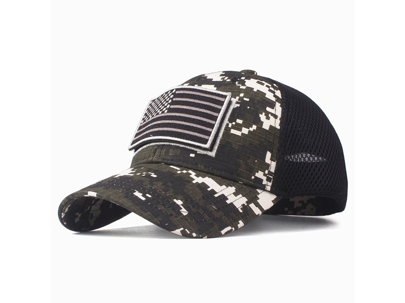 Gorra unisex con bandera estadounidense de Anna-Kaci | Gorra de béisbol desgastada con parche de bandera de EE. UU.
