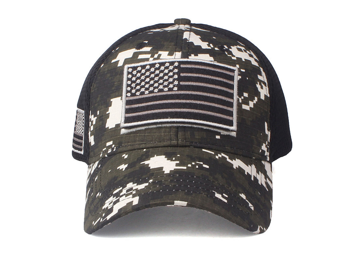 Gorra unisex con bandera estadounidense de Anna-Kaci | Gorra de béisbol desgastada con parche de bandera de EE. UU.