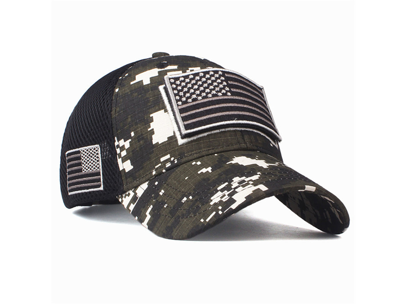 Gorra unisex con bandera estadounidense de Anna-Kaci | Gorra de béisbol desgastada con parche de bandera de EE. UU.