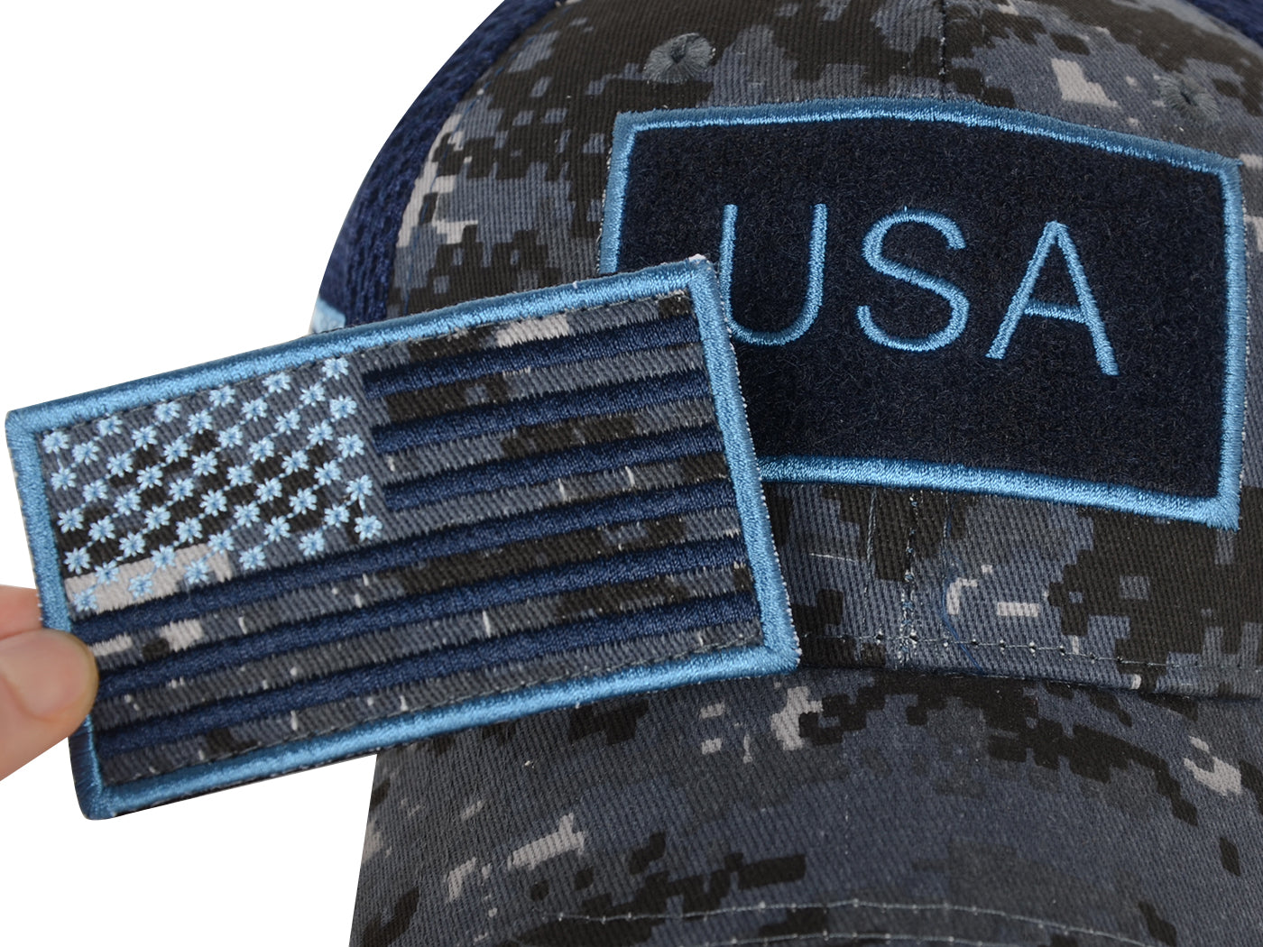 Gorra unisex con bandera estadounidense de Anna-Kaci | Gorra de béisbol desgastada con parche de bandera de EE. UU.