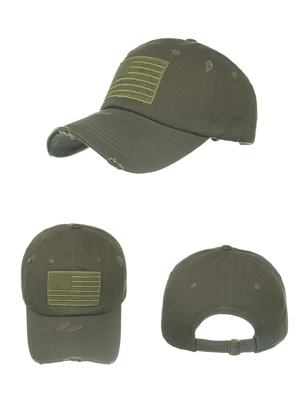 Gorra unisex con bandera estadounidense de Anna-Kaci | Gorra de béisbol desgastada con parche de bandera de EE. UU.