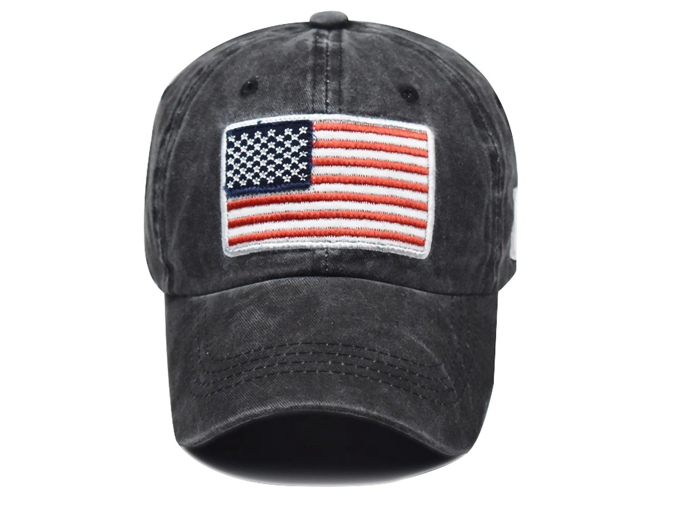 Gorra de algodón lavado con parche bordado de la bandera estadounidense del 4 de julio de Anna-Kaci