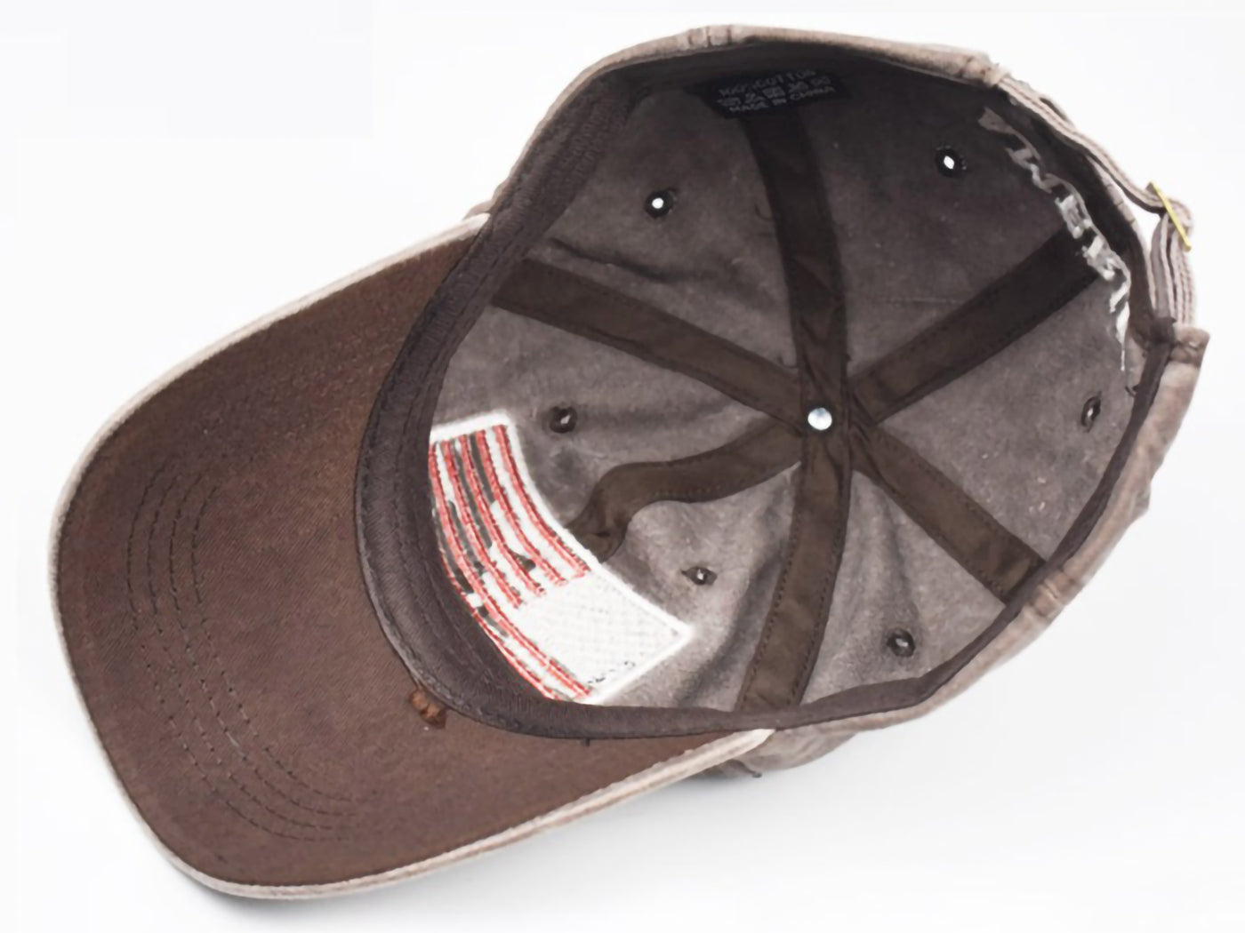 Gorra de algodón lavado con parche bordado de la bandera estadounidense del 4 de julio de Anna-Kaci