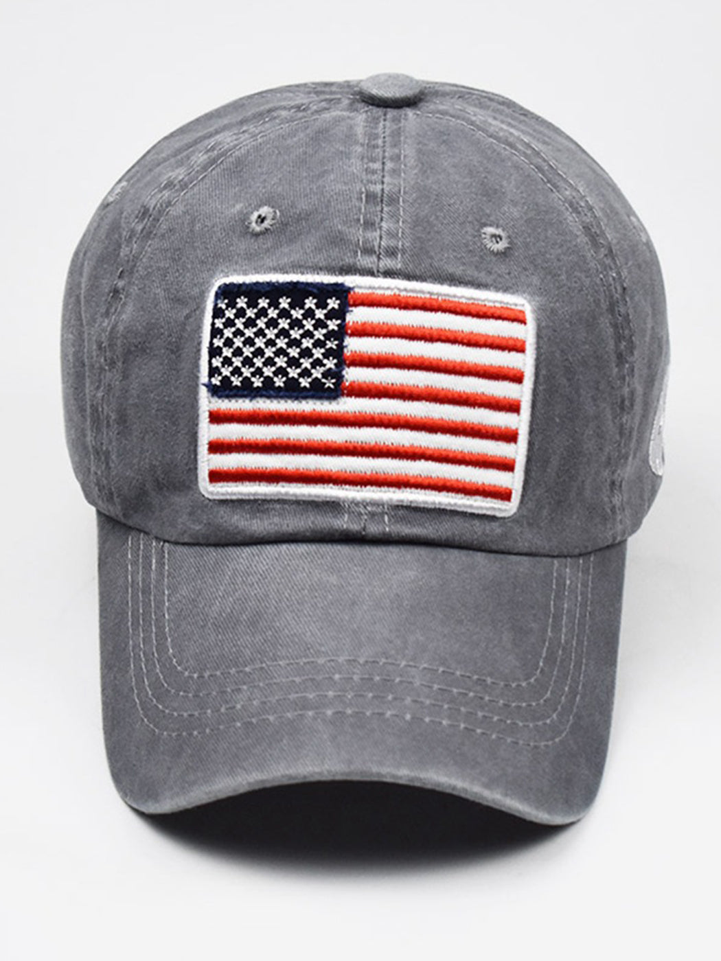 Gorra de algodón lavado con parche bordado de la bandera estadounidense del 4 de julio de Anna-Kaci