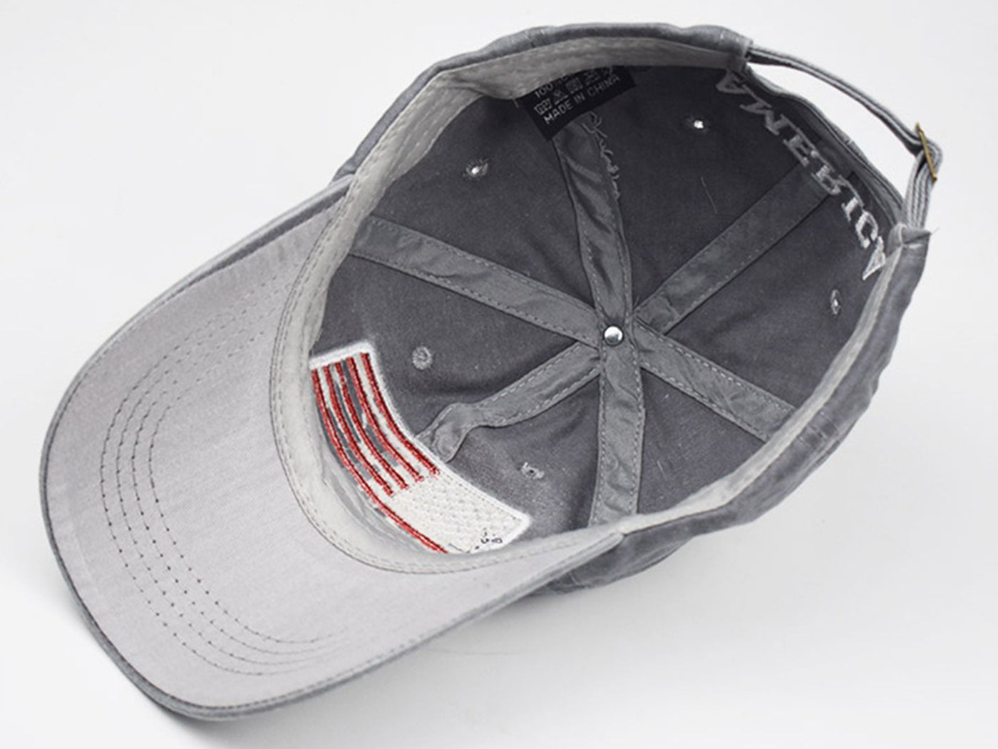 Gorra de algodón lavado con parche bordado de la bandera estadounidense del 4 de julio de Anna-Kaci