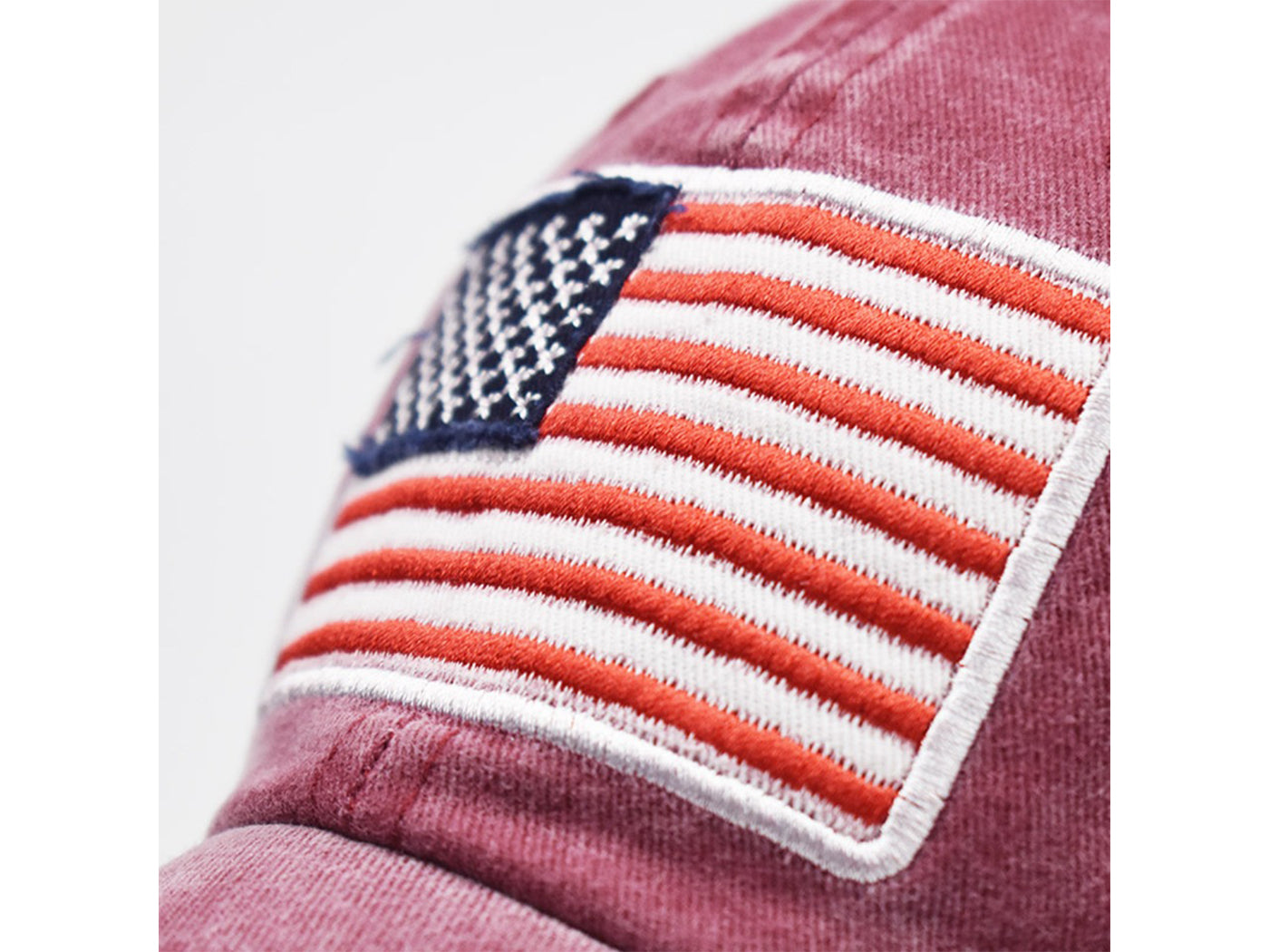 Gorra de algodón lavado con parche bordado de la bandera estadounidense del 4 de julio de Anna-Kaci