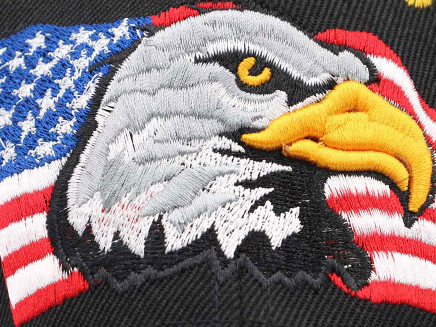 Gorras de béisbol con velcro ajustables en 3D con la bandera estadounidense patriótica de Anna-Kaci, con águila y halcón