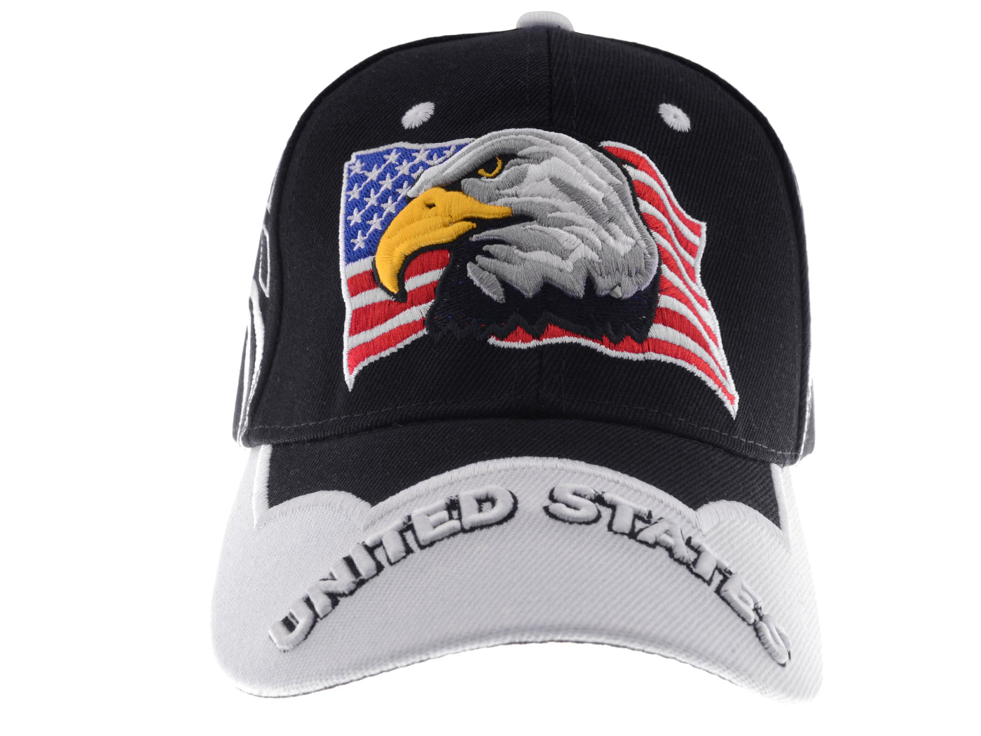 Gorras de béisbol con velcro ajustables en 3D con la bandera estadounidense patriótica de Anna-Kaci, con águila y halcón