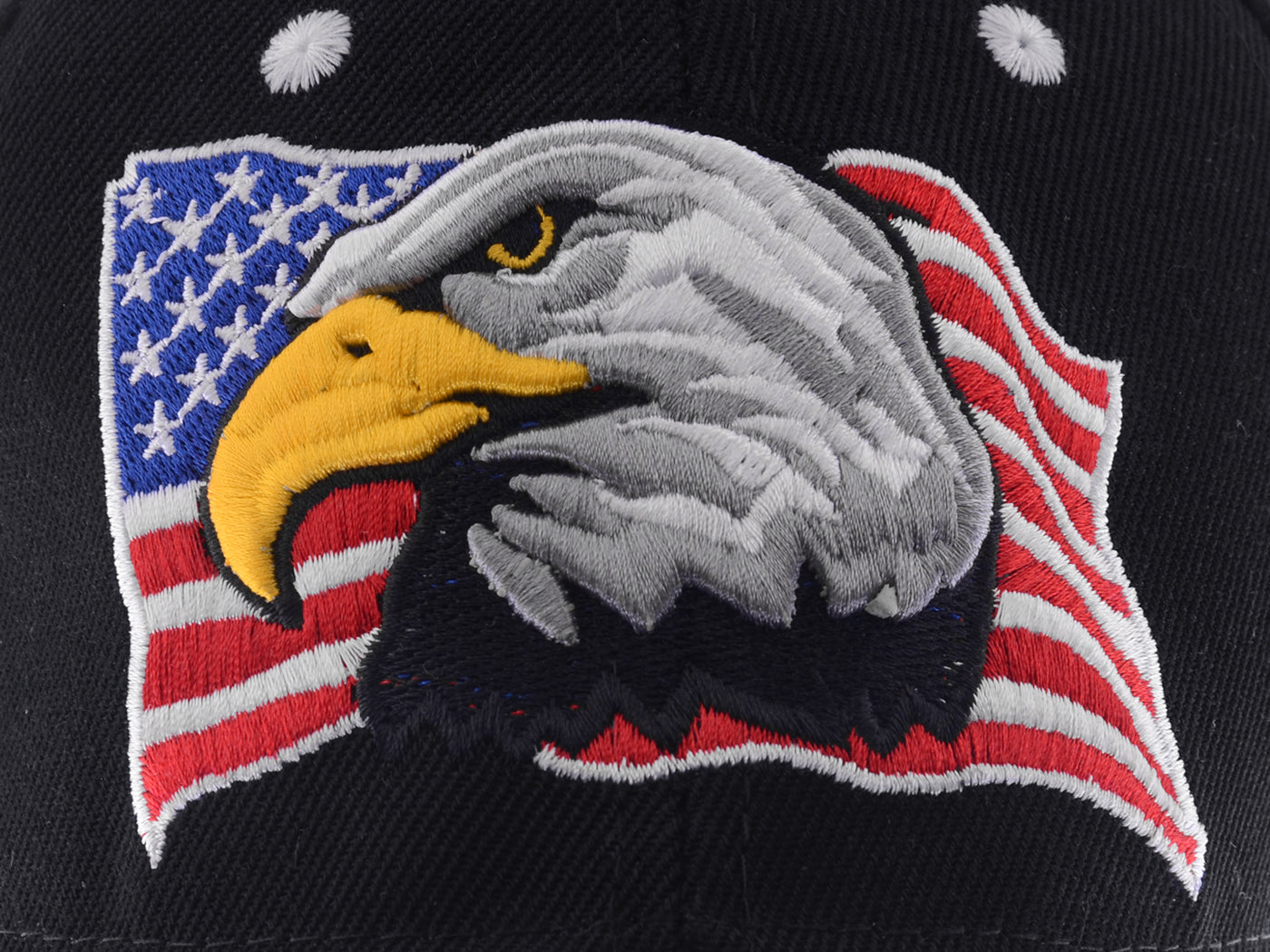 Gorras de béisbol con velcro ajustables en 3D con la bandera estadounidense patriótica de Anna-Kaci, con águila y halcón