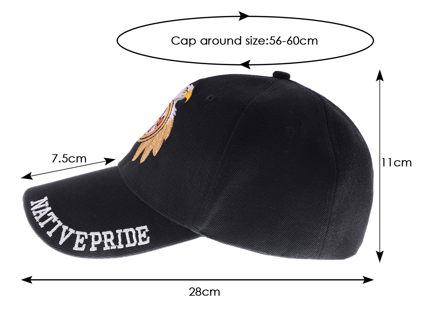 Gorras de béisbol con velcro ajustables en 3D con la bandera estadounidense patriótica de Anna-Kaci, con águila y halcón