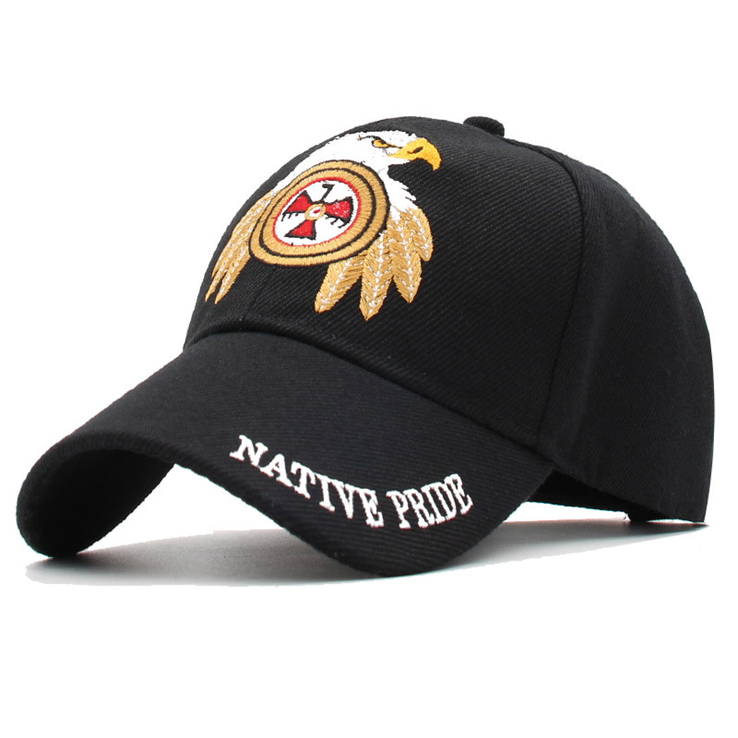 Gorras de béisbol con velcro ajustables en 3D con la bandera estadounidense patriótica de Anna-Kaci, con águila y halcón