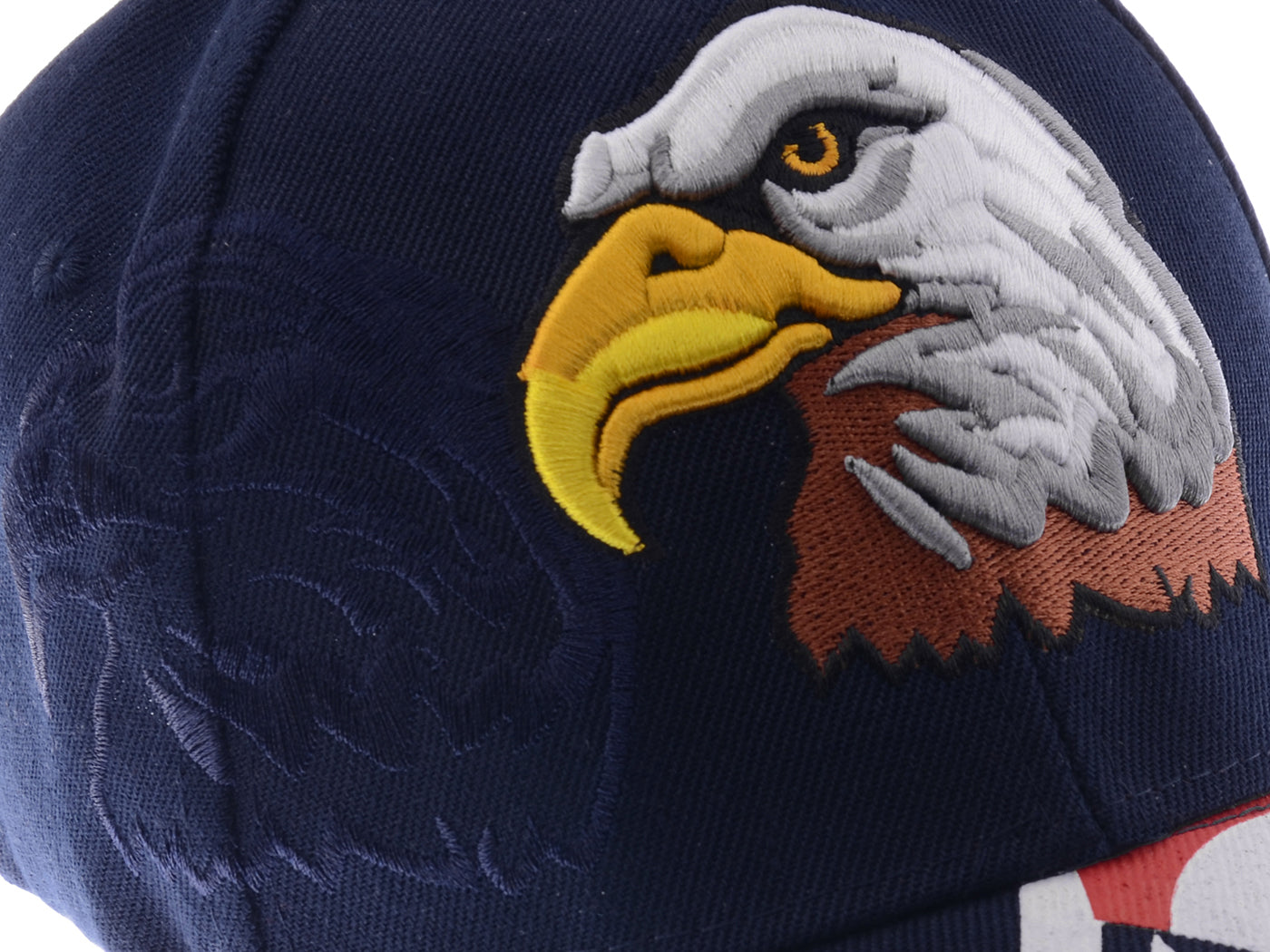 Gorras de béisbol con velcro ajustables en 3D con la bandera estadounidense patriótica de Anna-Kaci, con águila y halcón