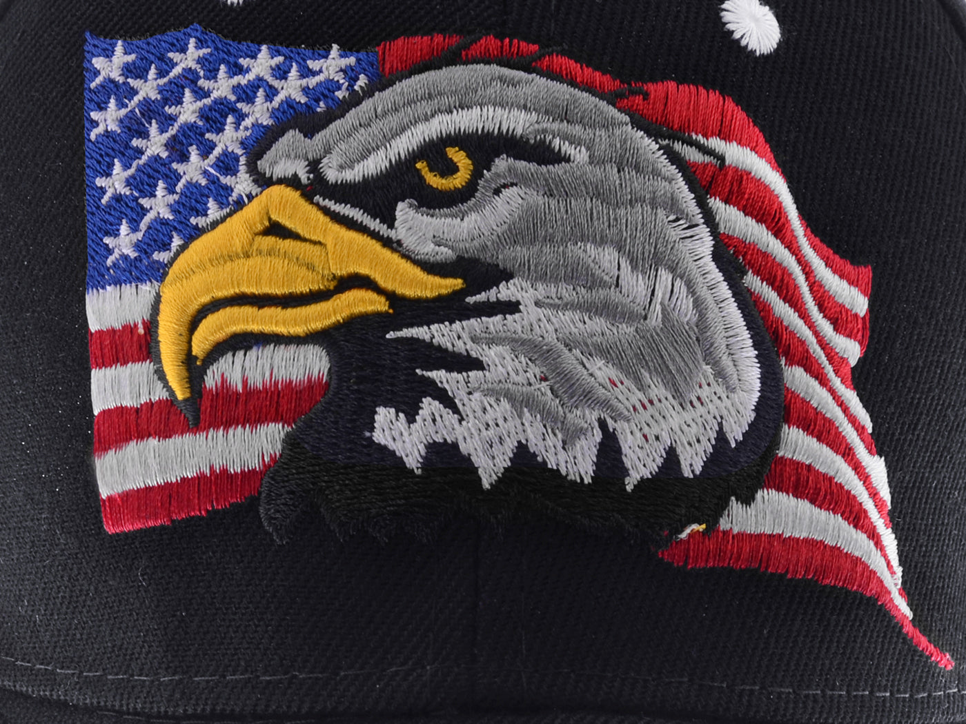 Gorras de béisbol con velcro ajustables en 3D con la bandera estadounidense patriótica de Anna-Kaci, con águila y halcón