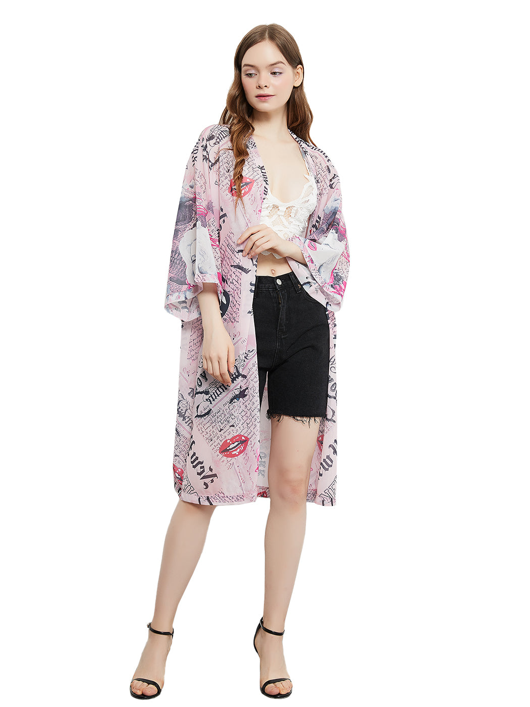 Women Marilyn Monroe Shirts Cardigan Long Open Stuff Kimonos