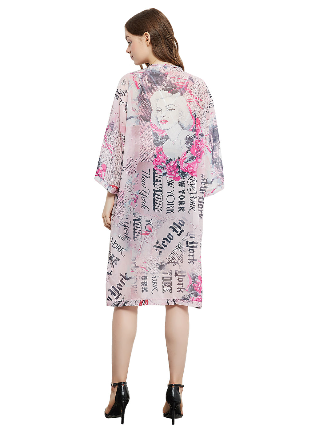 Women Marilyn Monroe Shirts Cardigan Long Open Stuff Kimonos