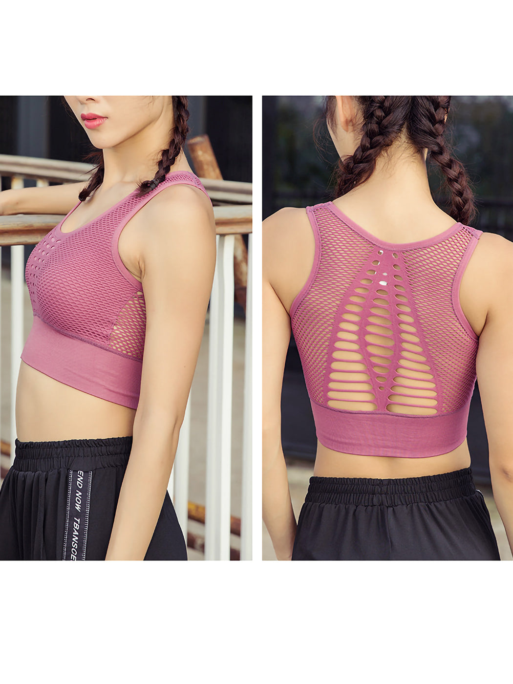 Sujetador deportivo para yoga, correr, entrenamiento, gimnasio, top corto