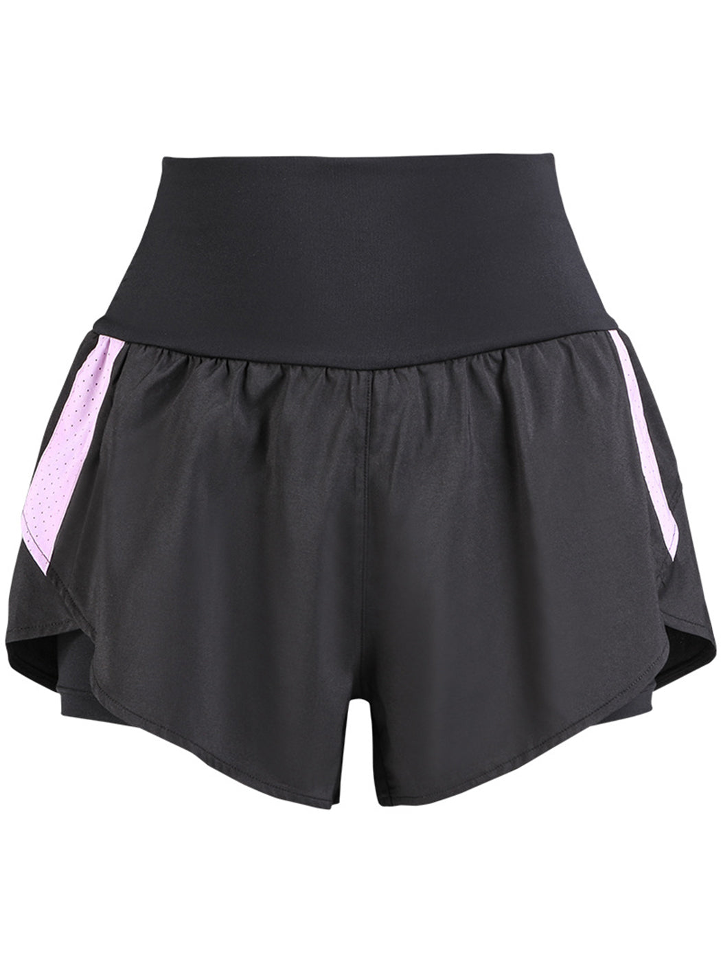 Pantalones cortos de yoga para correr, de doble capa, de secado rápido, para gimnasio y atletismo