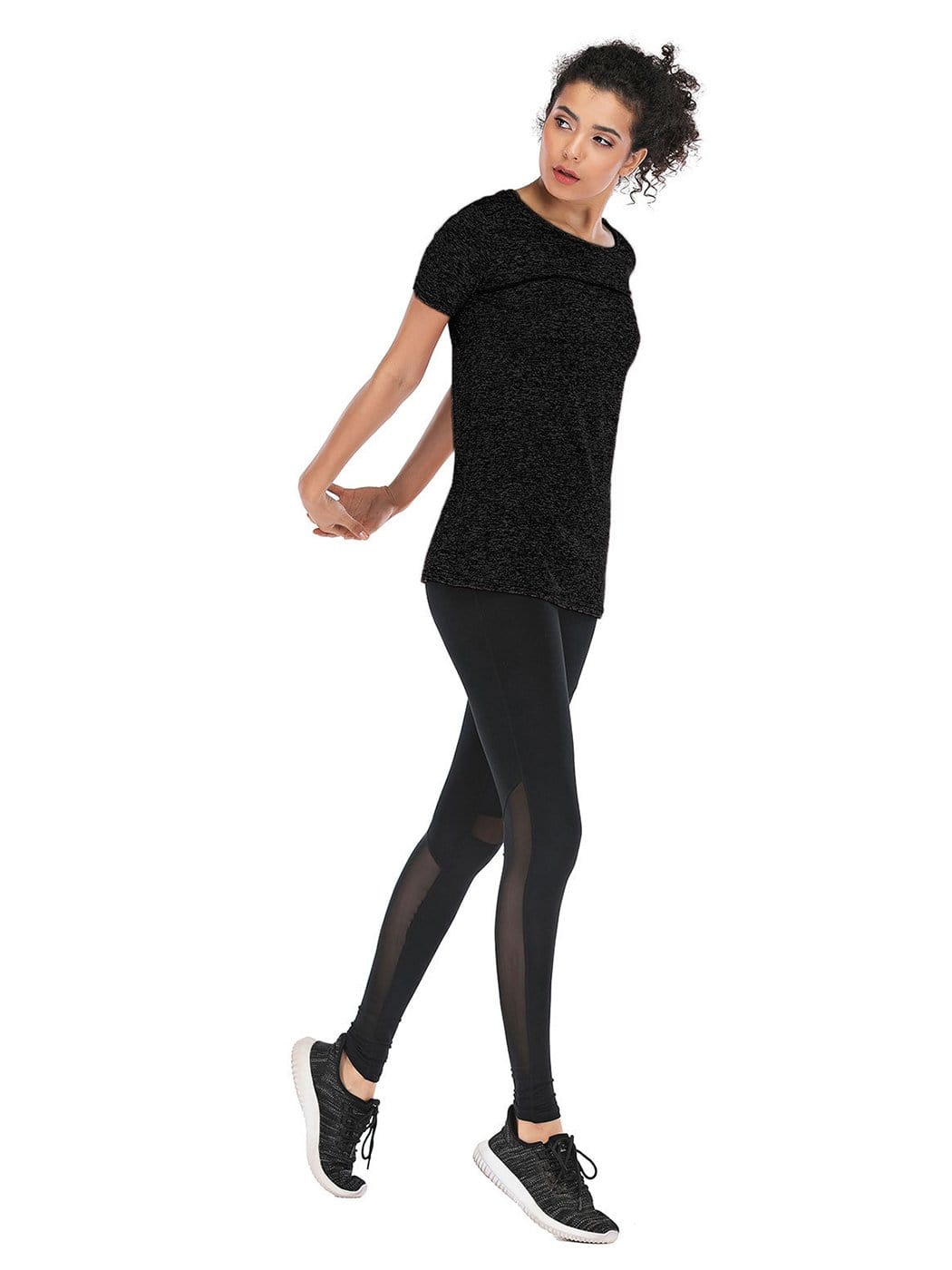 Camisetas de yoga de manga corta Ropa deportiva Entrenamientos para correr Camisetas deportivas con espalda cruzada