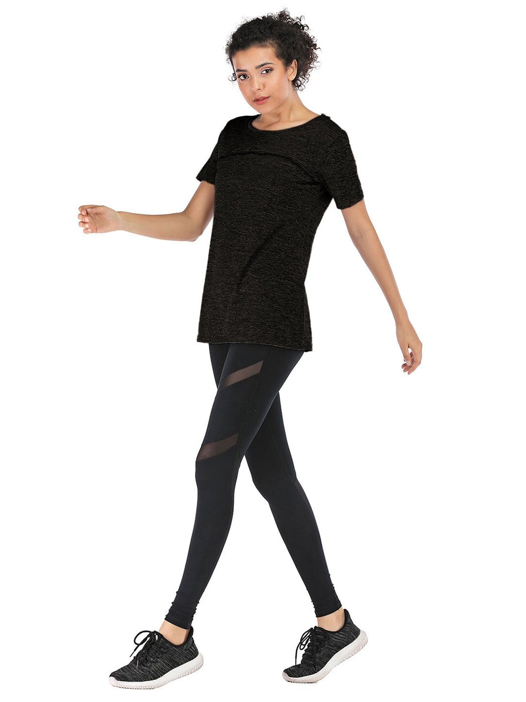 Camisetas de yoga de manga corta Ropa deportiva Entrenamientos para correr Camisetas deportivas con espalda cruzada