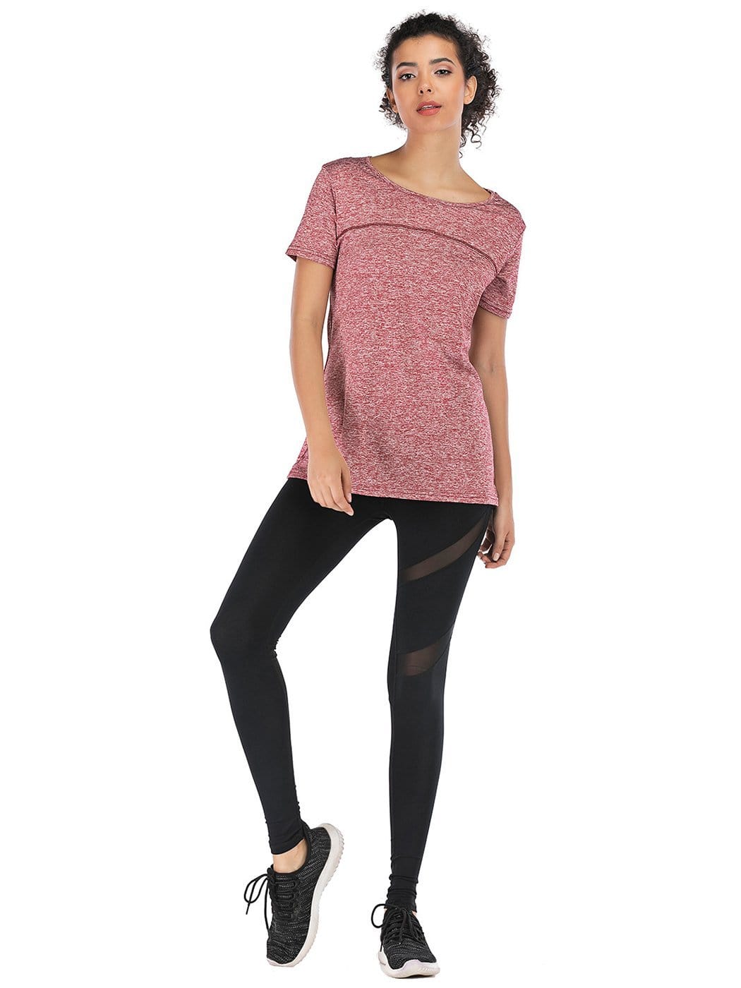 Camisetas de yoga de manga corta Ropa deportiva Entrenamientos para correr Camisetas deportivas con espalda cruzada