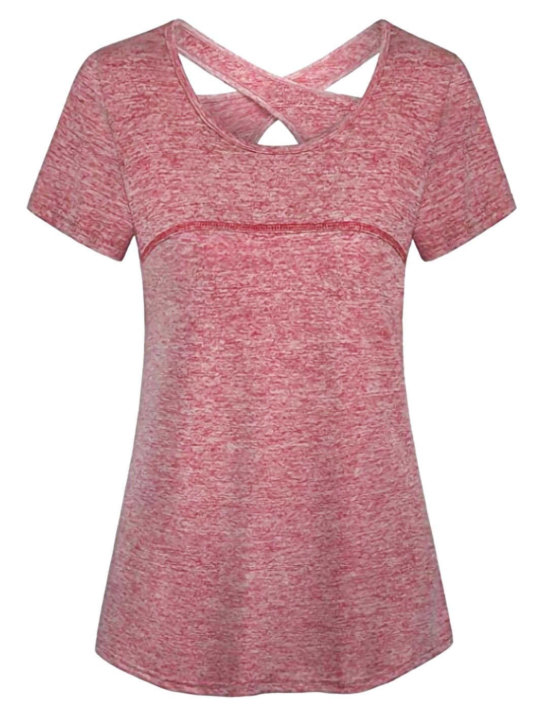 Camisetas de yoga de manga corta Ropa deportiva Entrenamientos para correr Camisetas deportivas con espalda cruzada