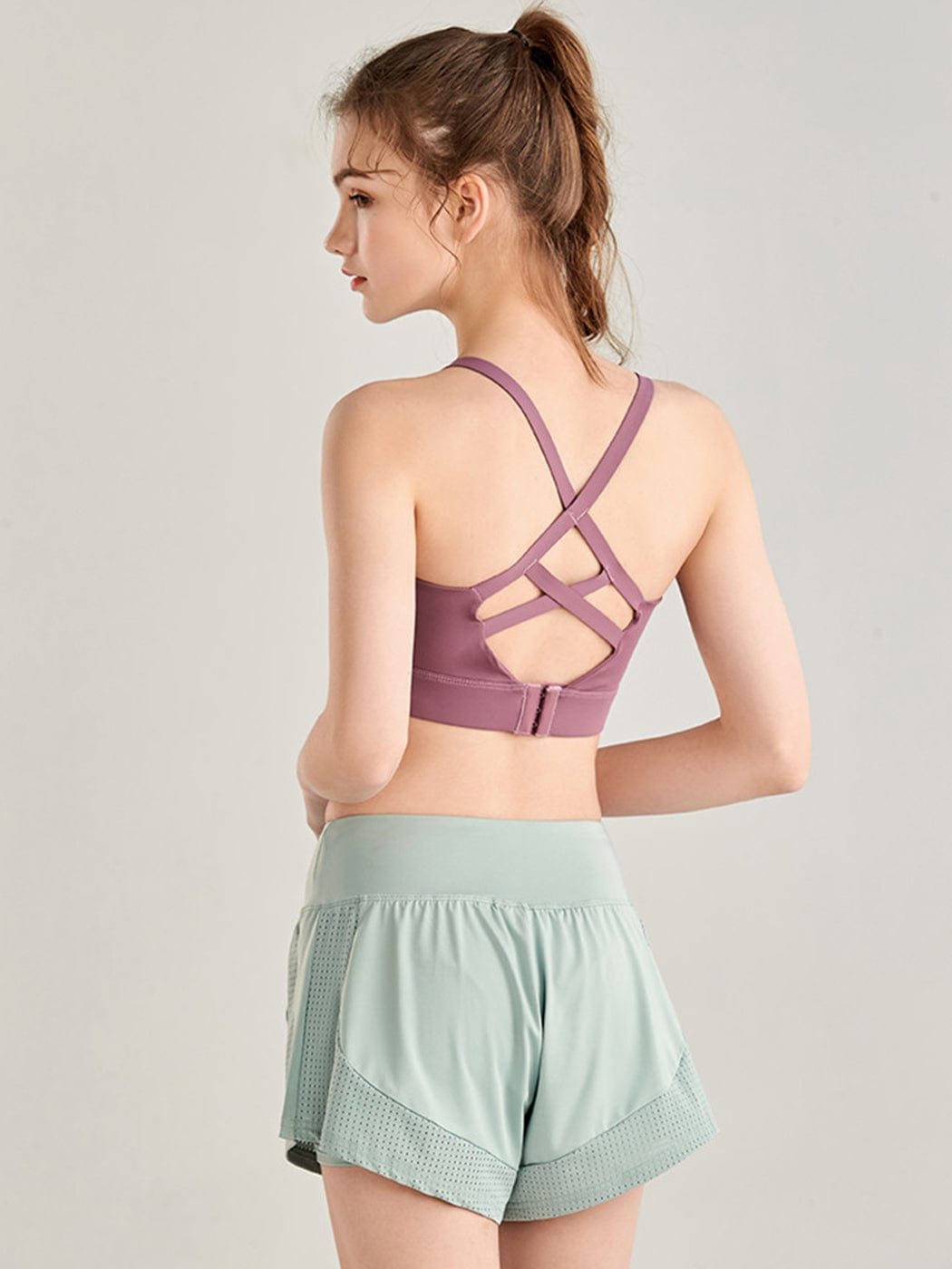 Pantalones cortos sueltos de secado rápido para correr, 2 en 1, para gimnasio