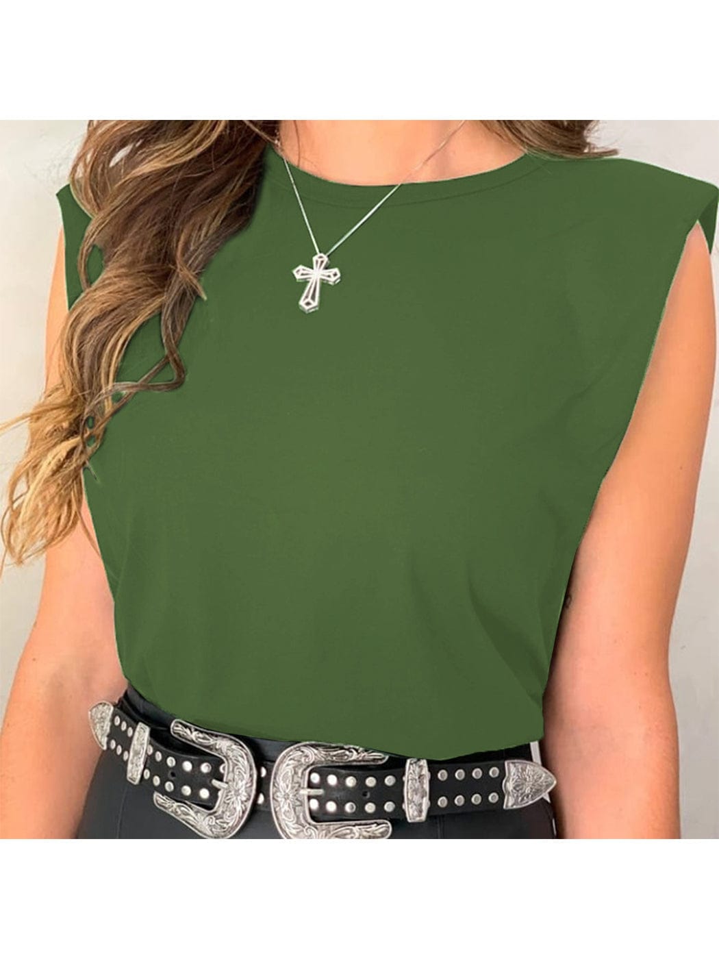 Camisetas sin mangas con hombreras