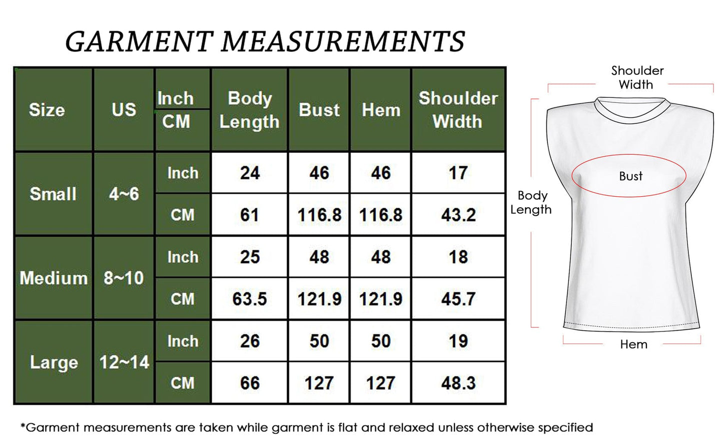 Camisetas sin mangas con hombreras