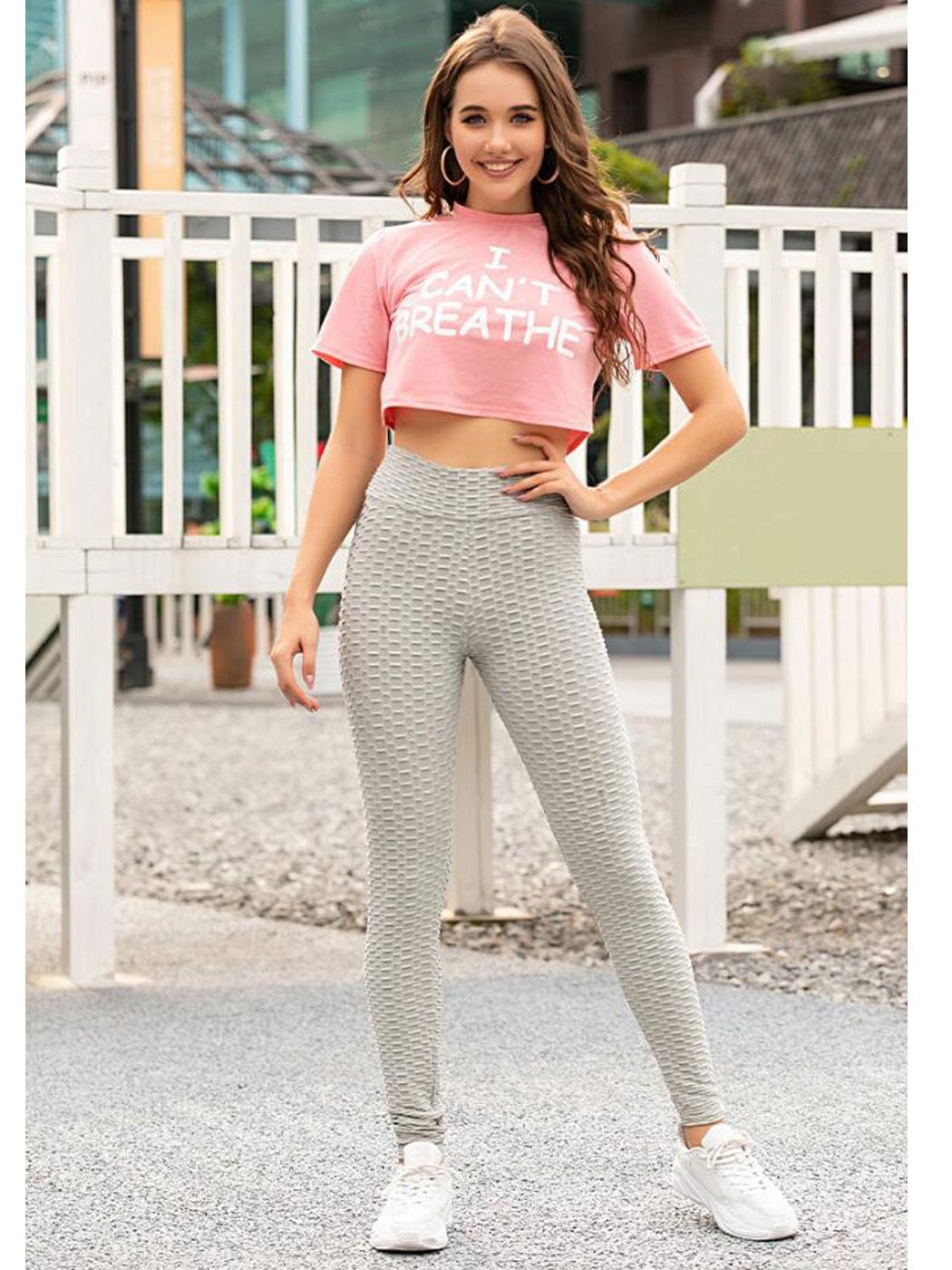 High Waisted Honey Comb Tummy Leggings