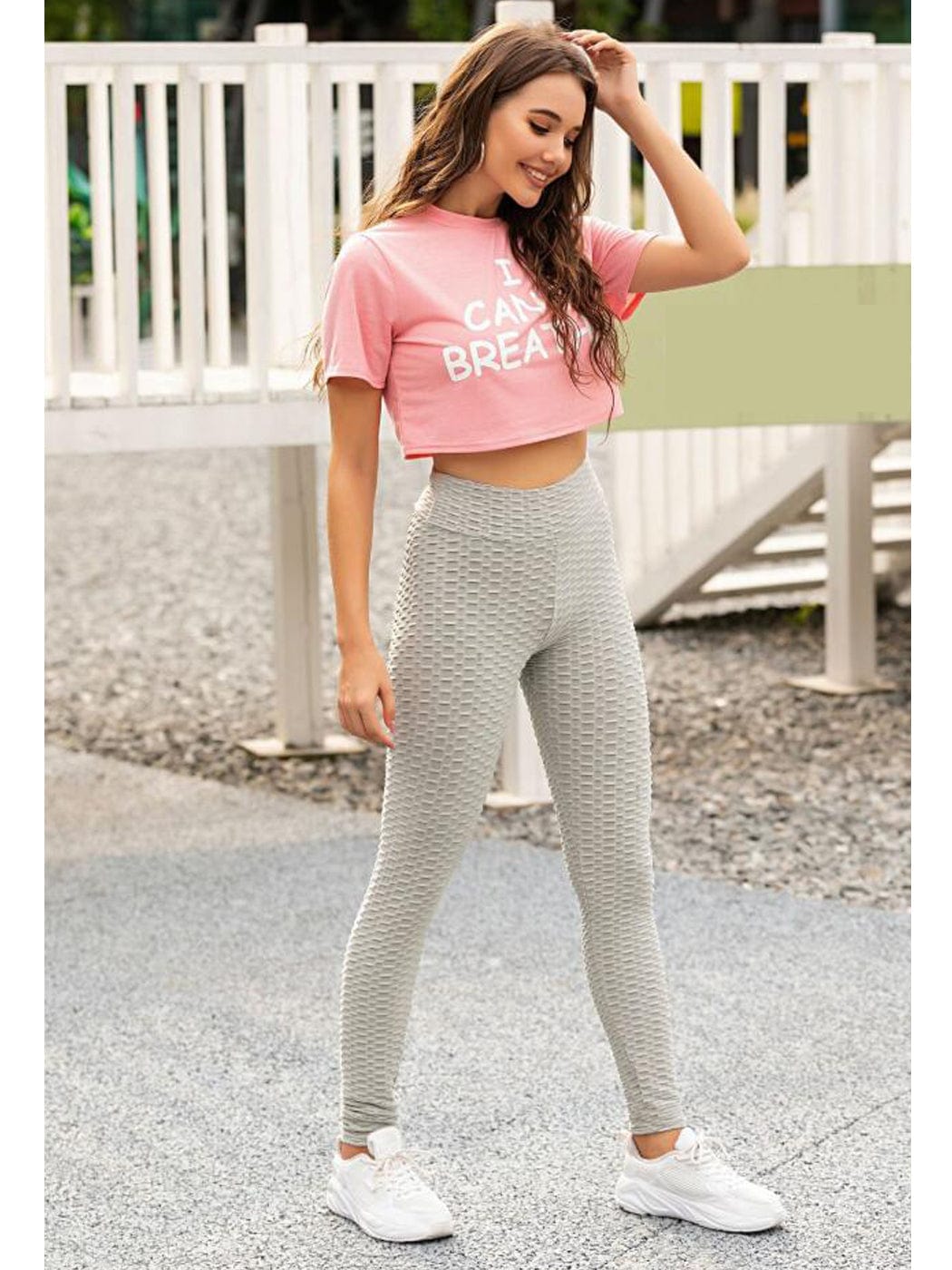 High Waisted Honey Comb Tummy Leggings