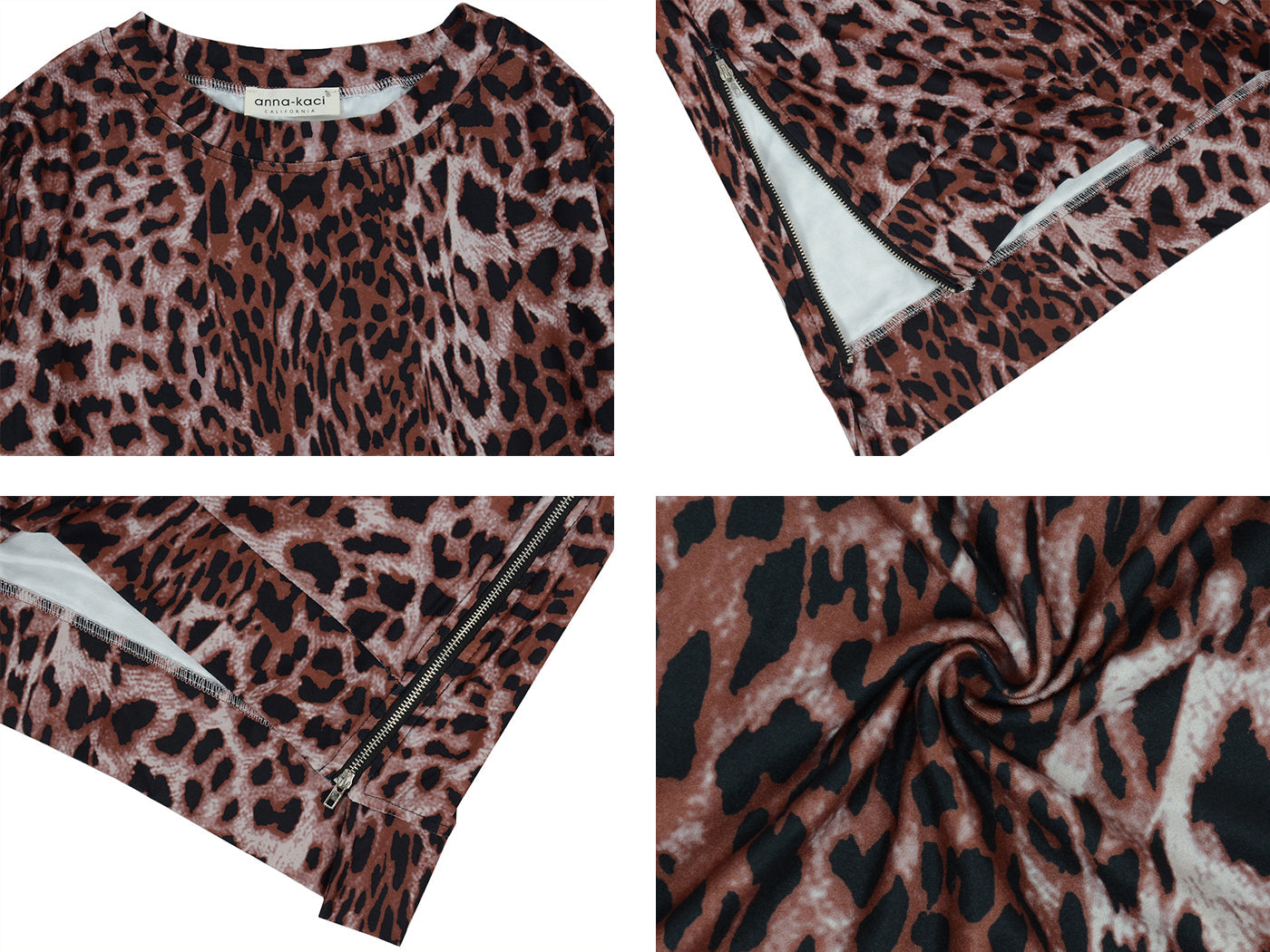 Sudadera tipo túnica con cuello redondo y mangas largas con estampado de camuflaje para mujer de Anna-Kaci