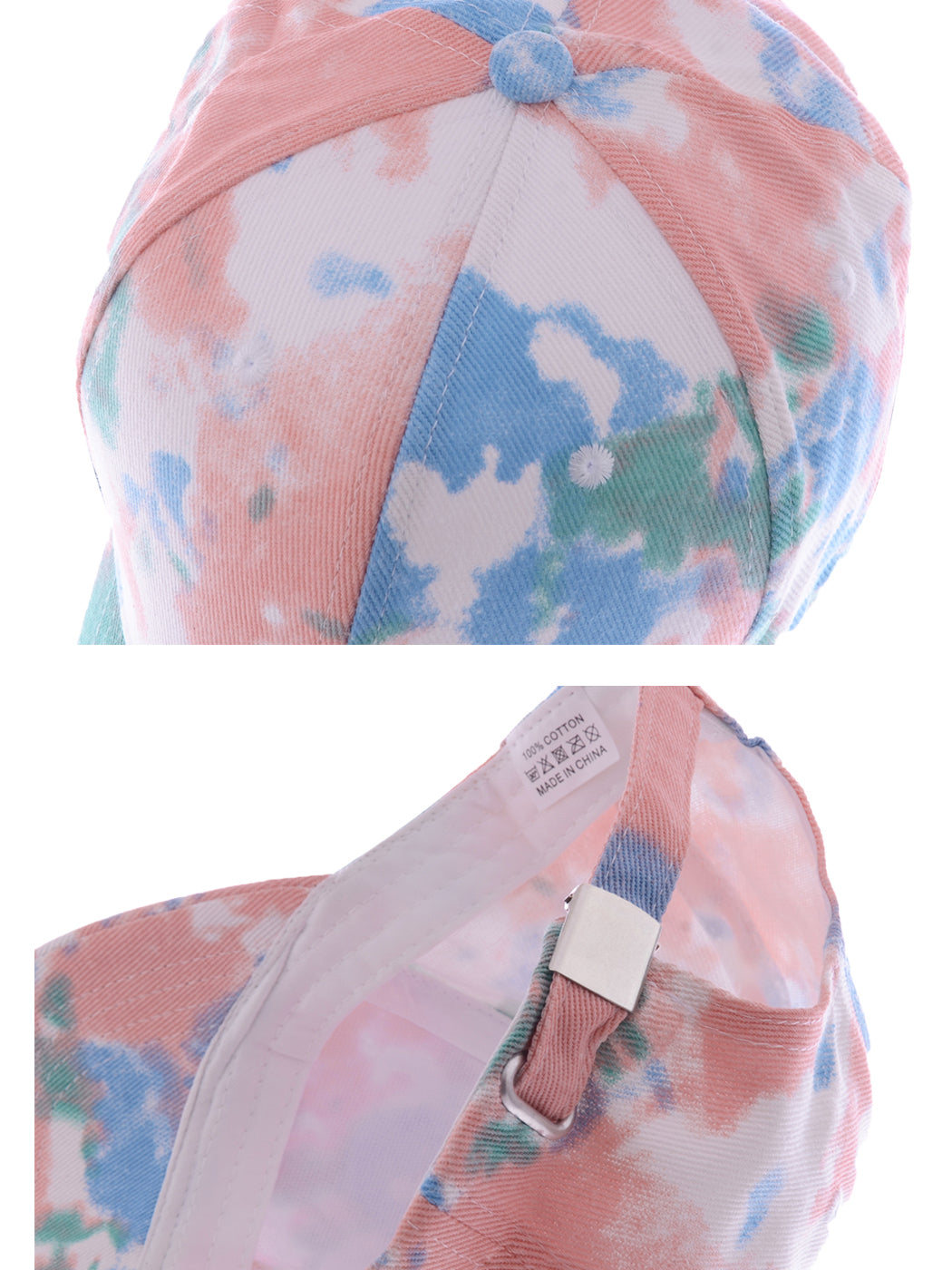 Gorra de béisbol unisex teñida con estilo hip hop de Anna-Kaci, ajustable, de algodón