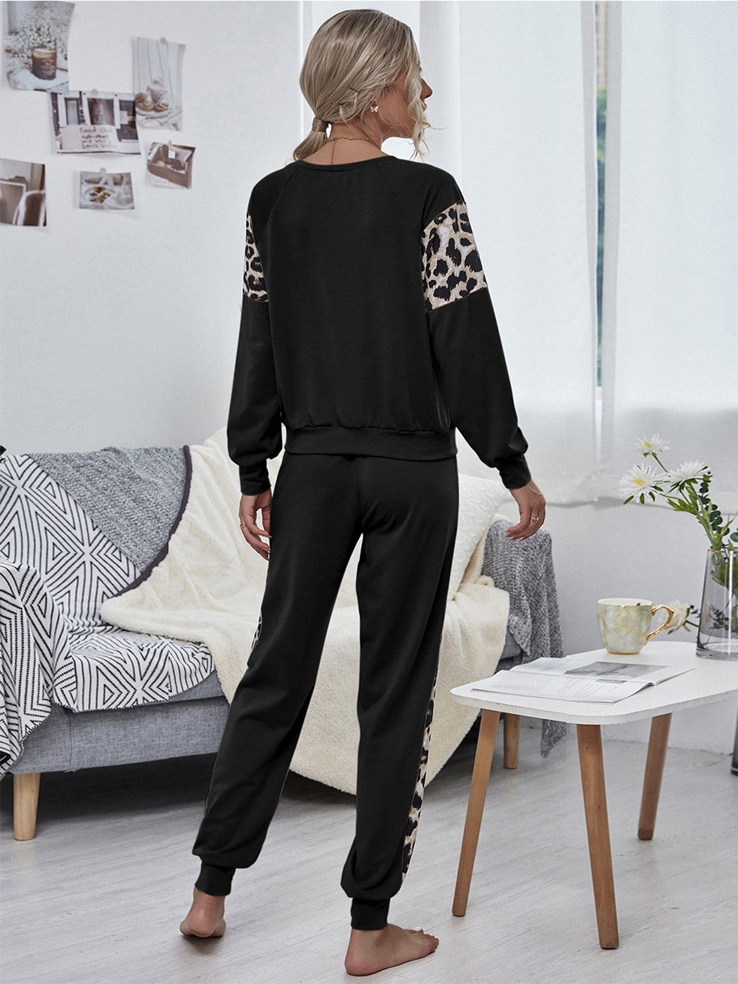 2 Piece Leopard Print Jump Suit Set